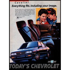 1985 Chevy Cavalier Sedan Fits Everything Including Your Image Vintage Print Ad
